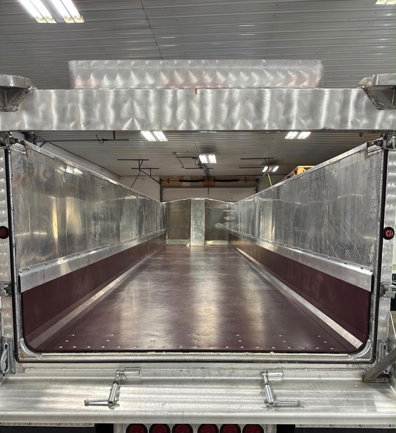 Aluminum End Dump Trailer floor replacement and restoration